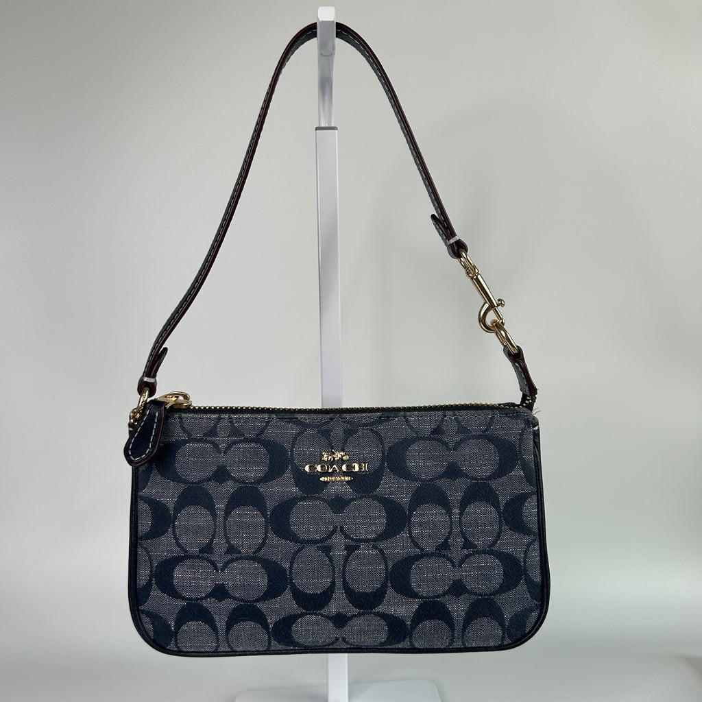 Coach Nolita 19 Signature Chambray Leather Shoulder Bag Excellent