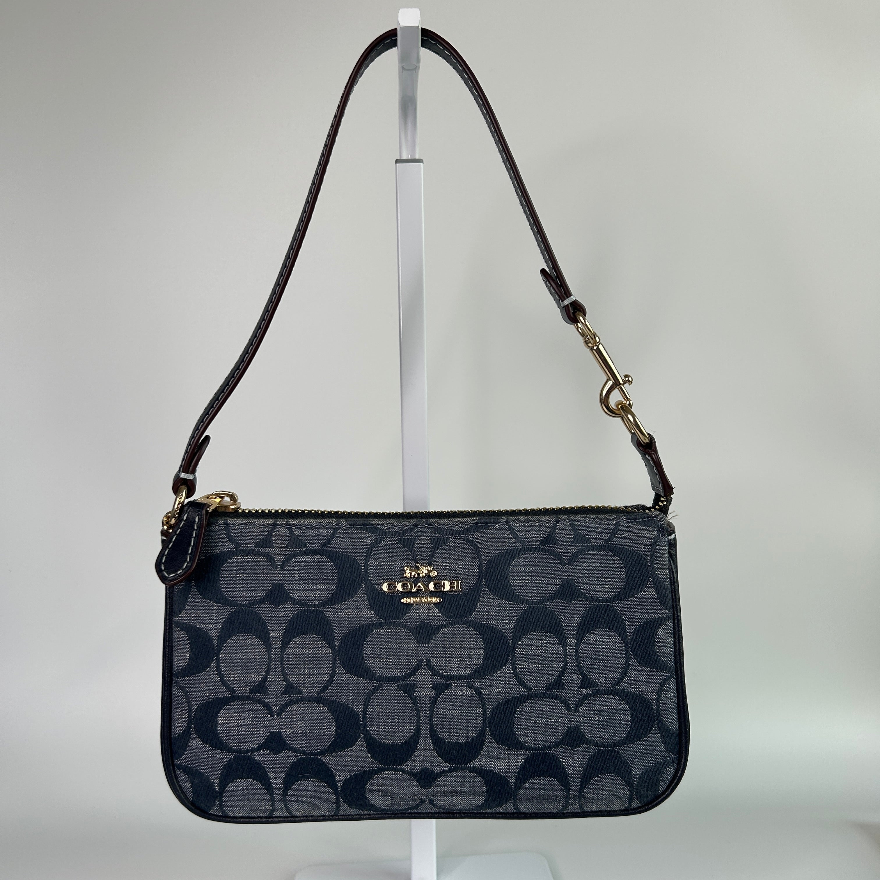 Coach Nolita 19 Signature Chambray Leather Shoulder Bag Excellent