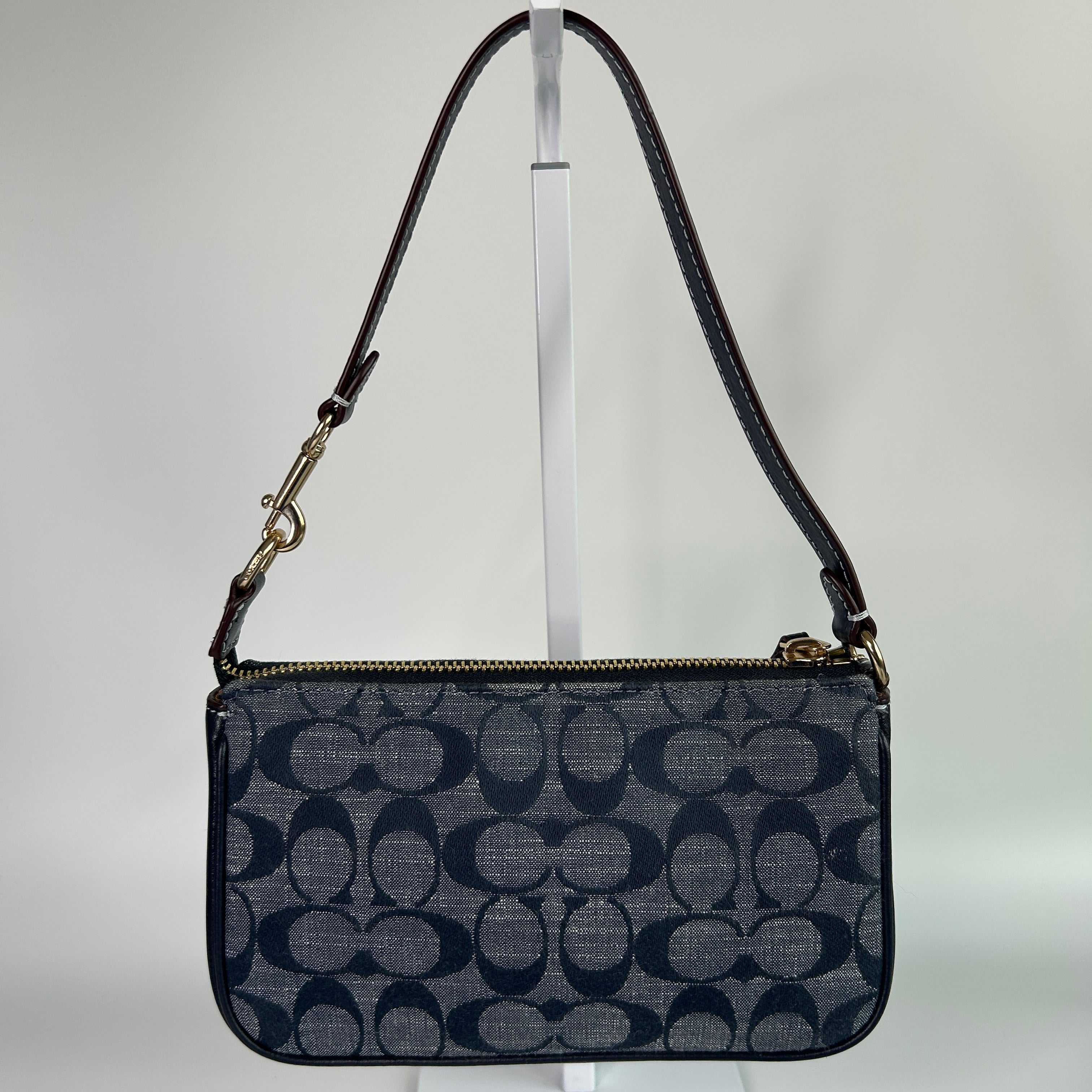 Coach Nolita 19 Signature Chambray Leather Shoulder Bag Excellent