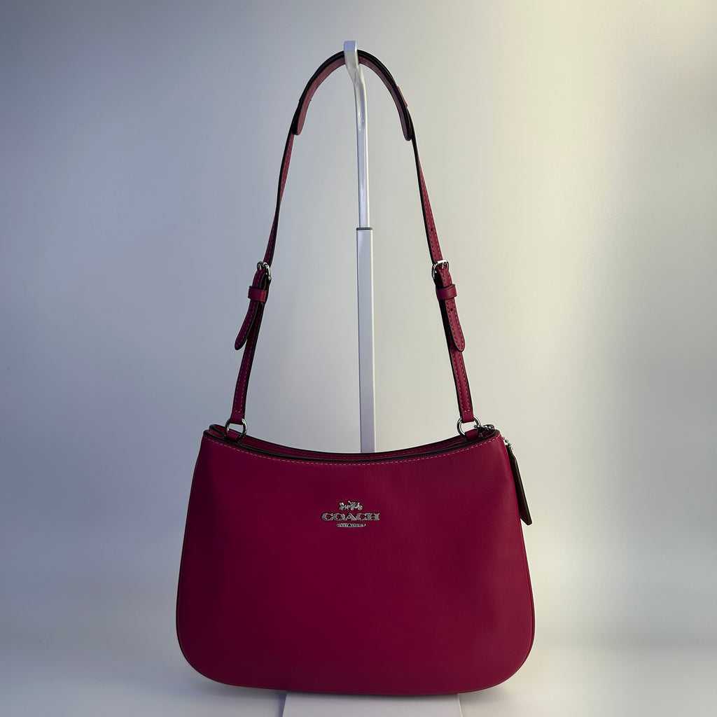 Coach Penelope Pink Pebbled Leather Shoulder Bag CP101 Excellent