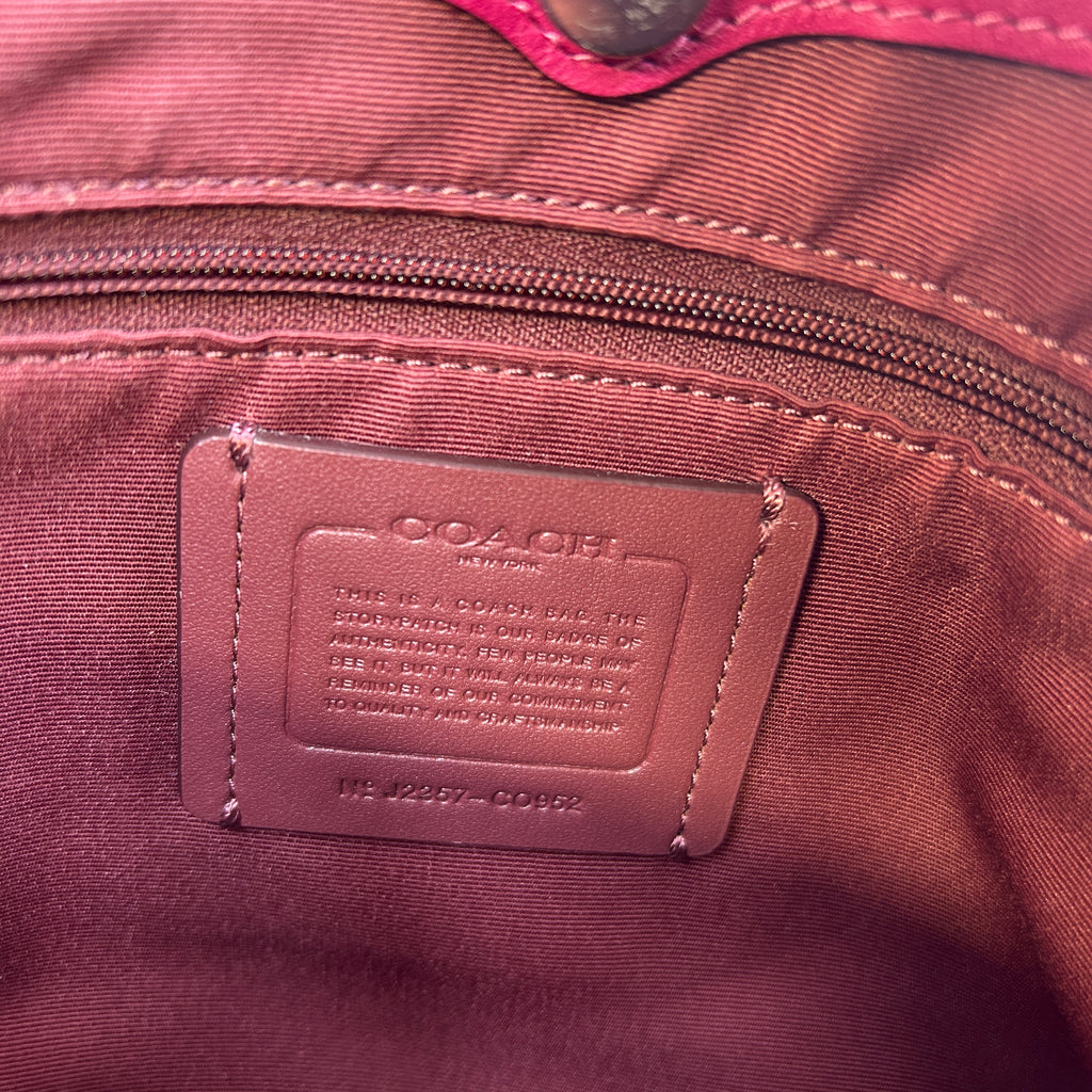 Coach Penelope Pink Pebbled Leather Shoulder Bag CP101 Excellent