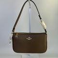 Coach Nolita 19 Dark Stone Pebble Leather Wristlet Bag NEW