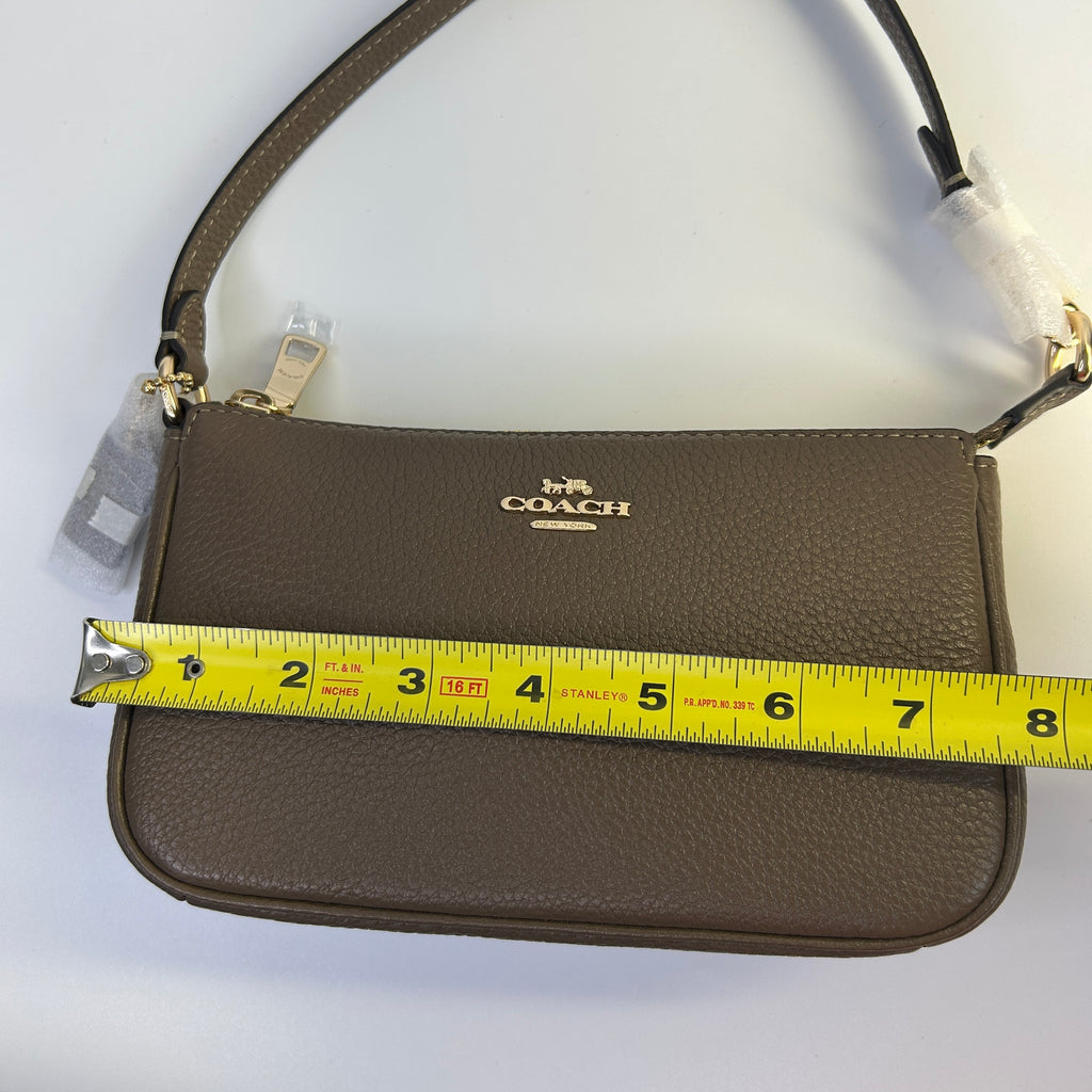 Coach Nolita 19 Dark Stone Pebble Leather Wristlet Bag NEW