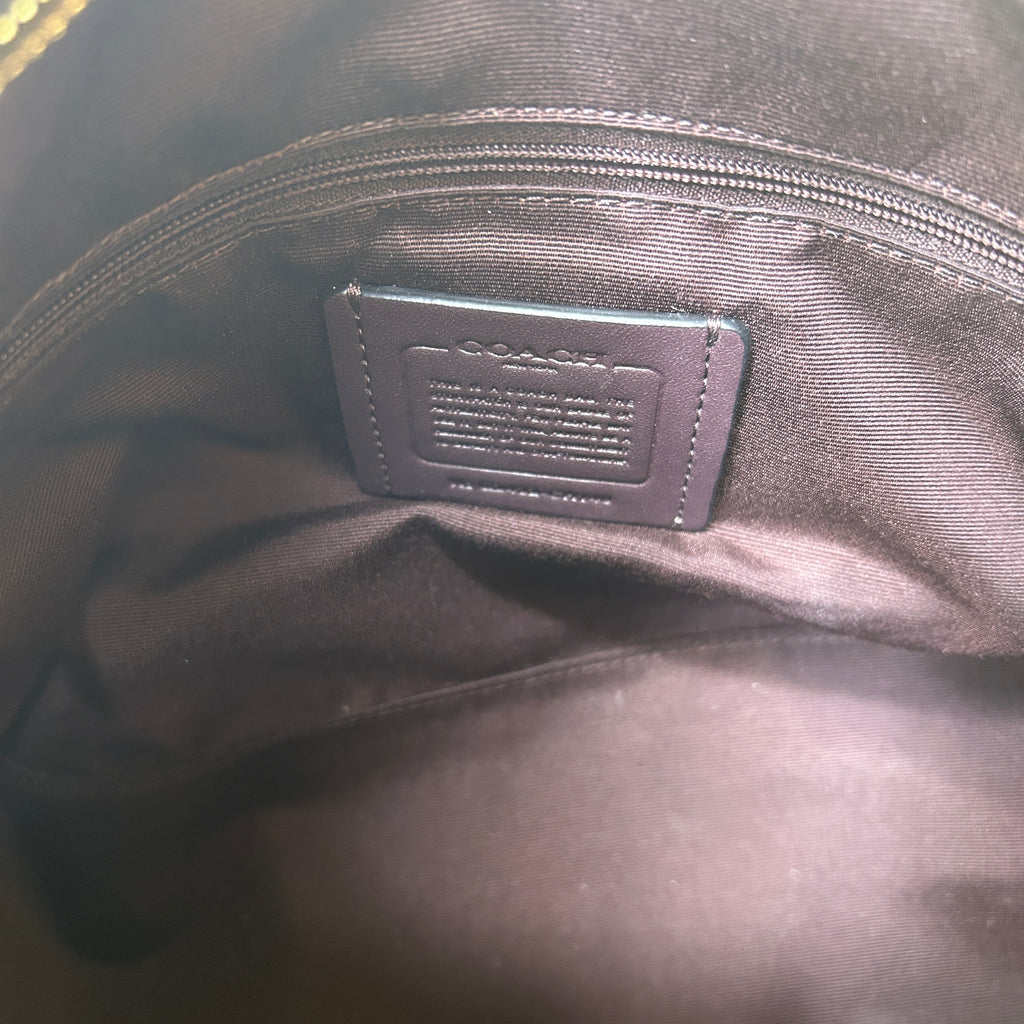Coach Laurel Black Pebbled Leather Shoulder Bag Excellent