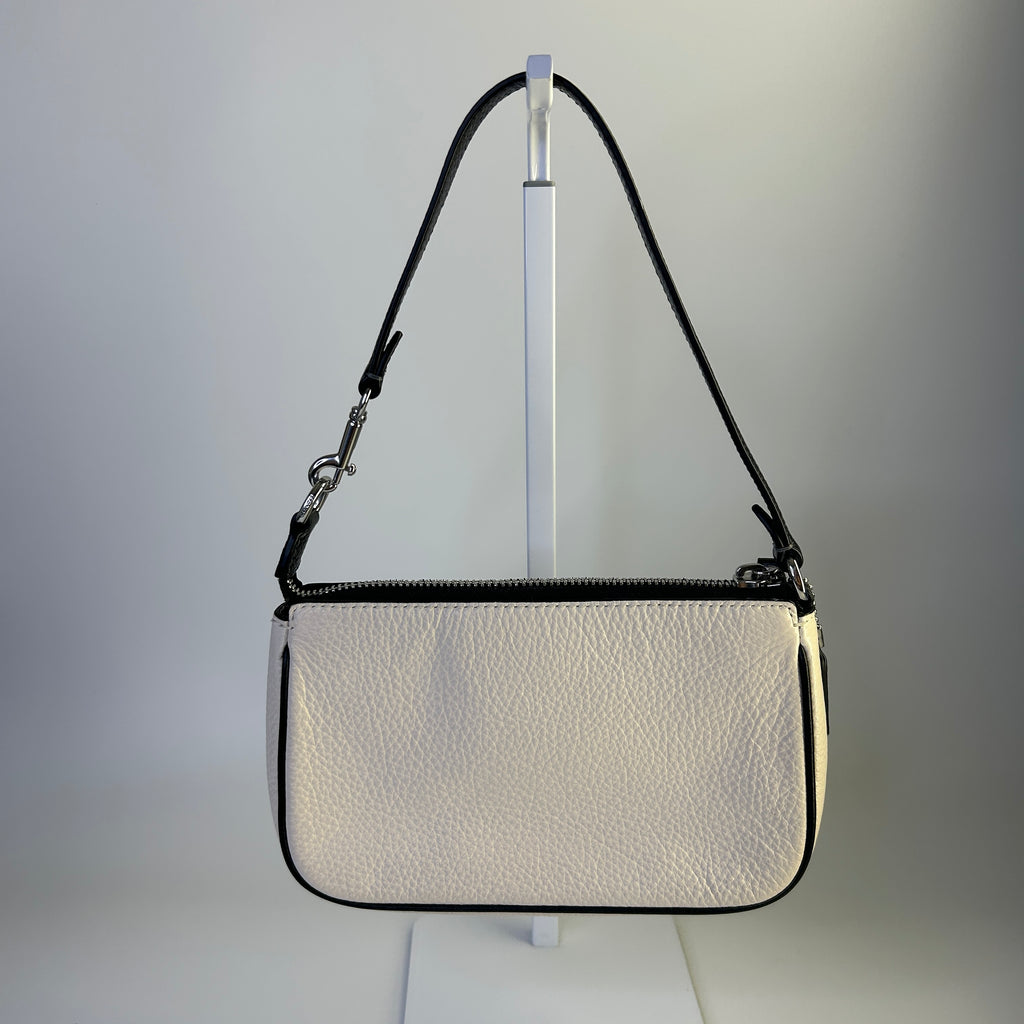 Coach Nolita 19 Chalk White Pebbled Leather Shoulder Bag Excellent