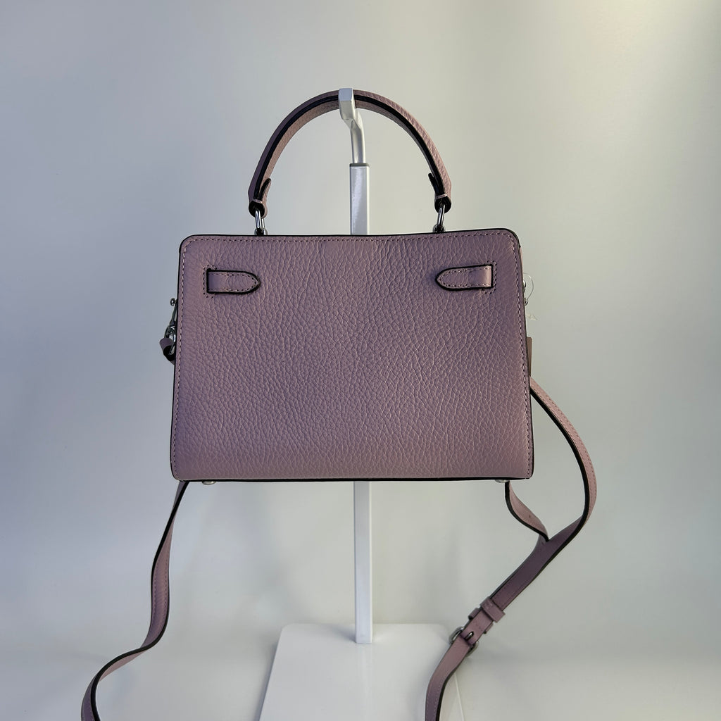 Coach Mini Lane Top Handle Signature Canvas Leather Bag CC977 NEW