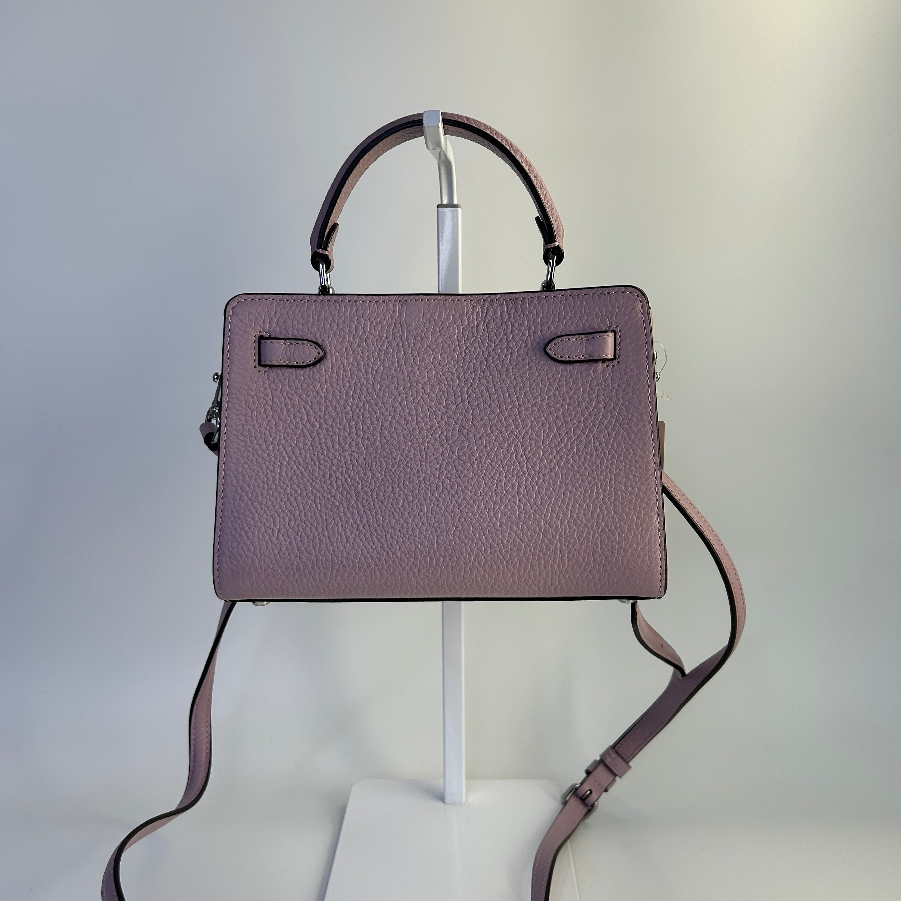 Coach Mini Lane Top Handle Signature Canvas Leather Bag CC977 NEW