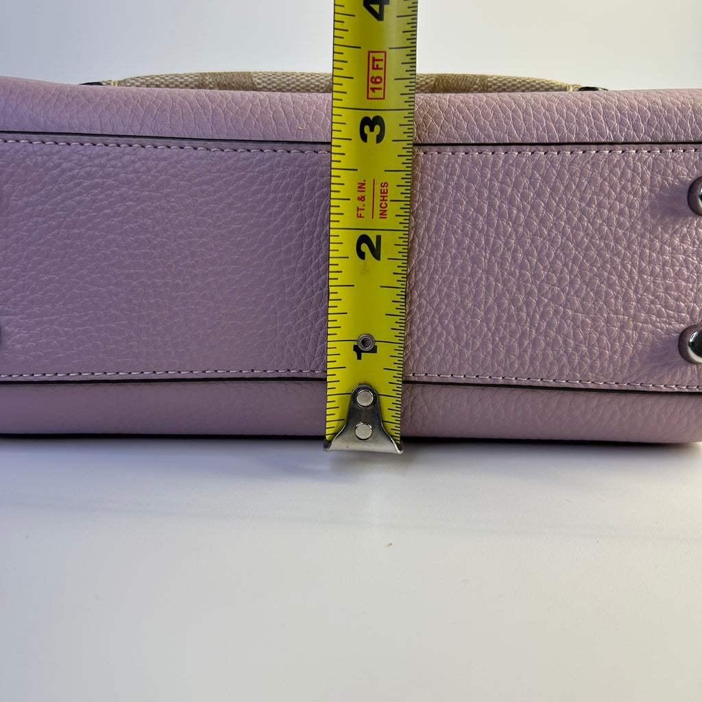 Coach Mini Lane Top Handle Signature Canvas Leather Bag CC977 NEW