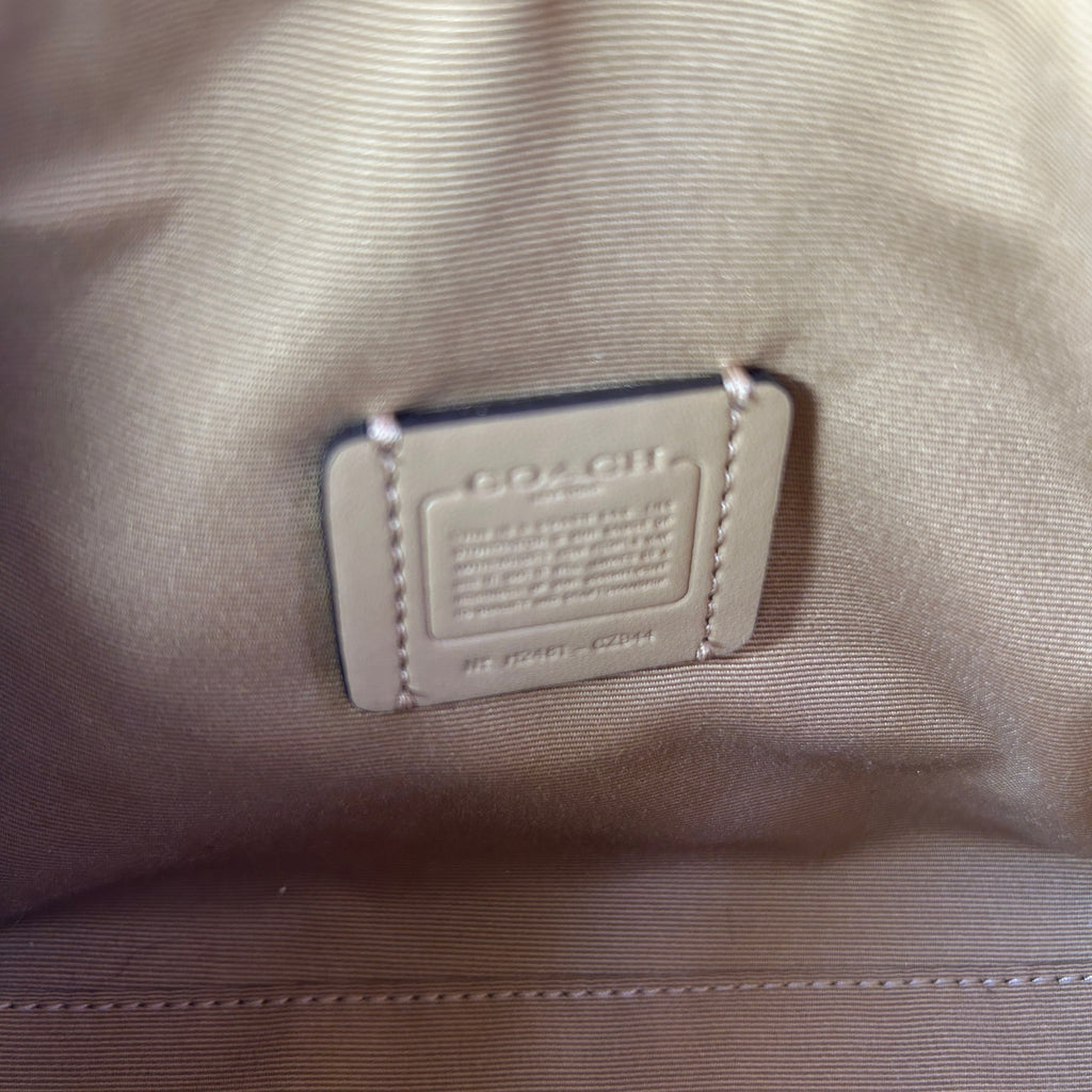 Coach Mini Rowan Crossbody Chalk White Pebbled Leather Lips Print CZ944 NEW