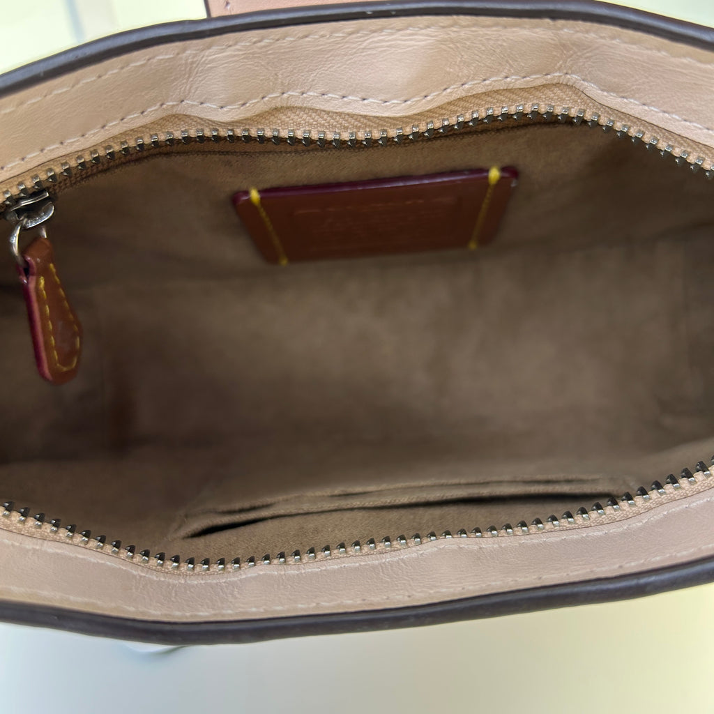 Coach Eliza Blush Pink Leather Shoulder Bag CAA92 Excellent