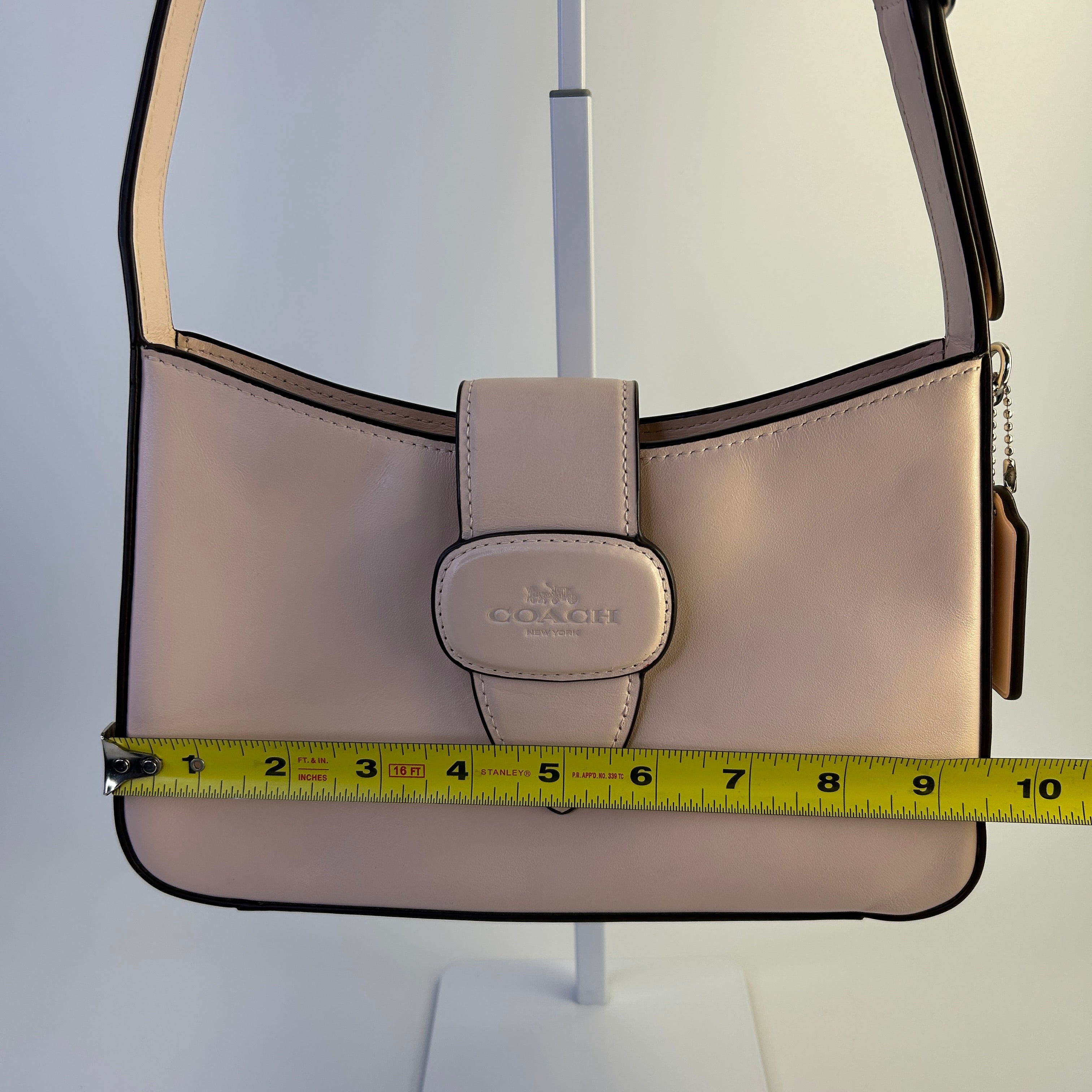 Coach Eliza Blush Pink Leather Shoulder Bag CAA92 Excellent