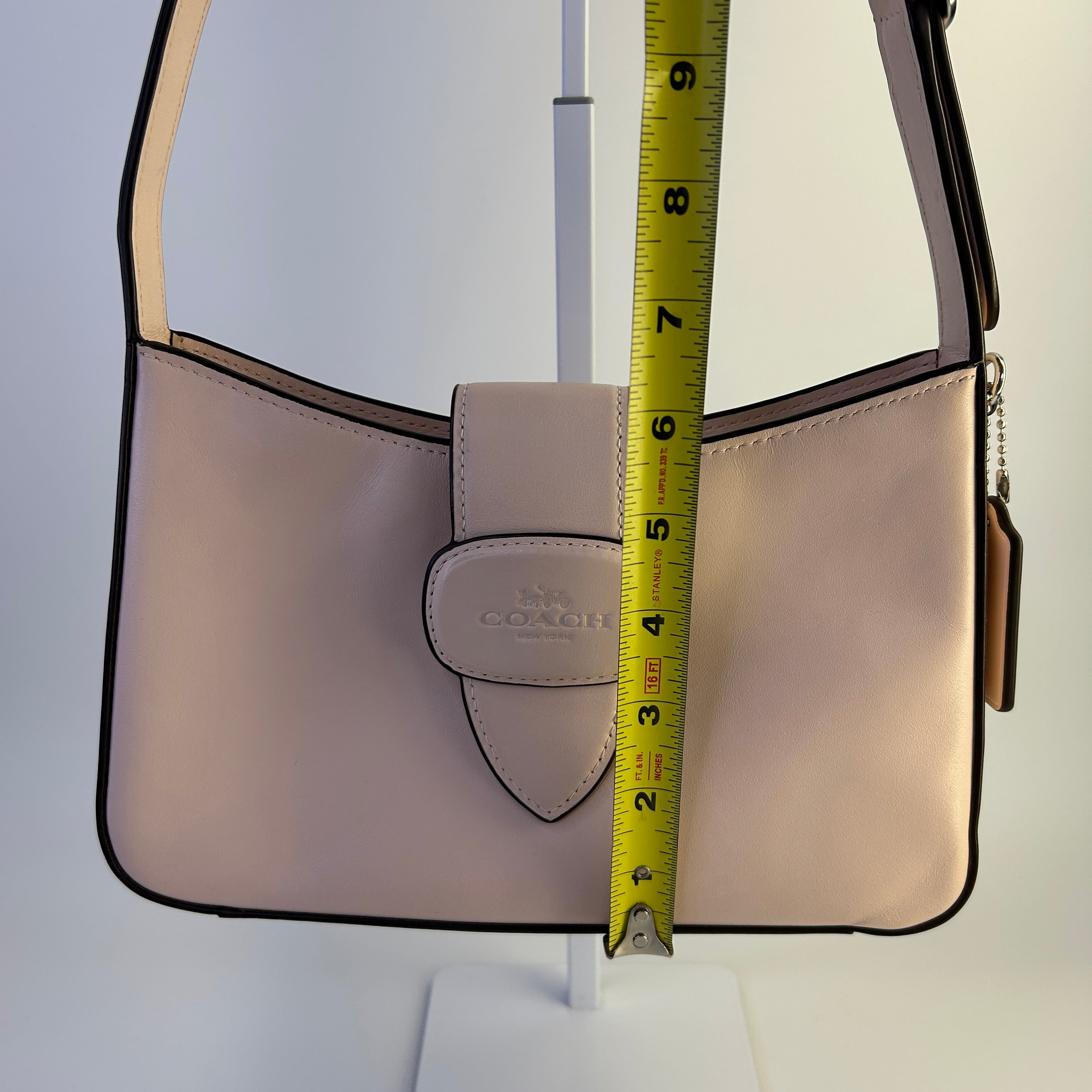 Coach Eliza Blush Pink Leather Shoulder Bag CAA92 Excellent