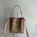 Coach Mollie Bucket 22 Strawberry Print Signature Canvas Bag CB602