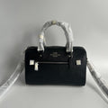Coach Rowan Satchel Black Crossgrain Leather Satchel Bag F79946