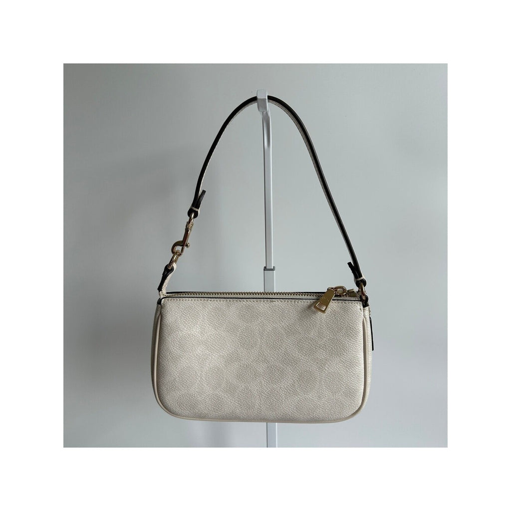 Coach Nolita 19 Chalk White Pebbled Leather Shoulder Bag Excellent