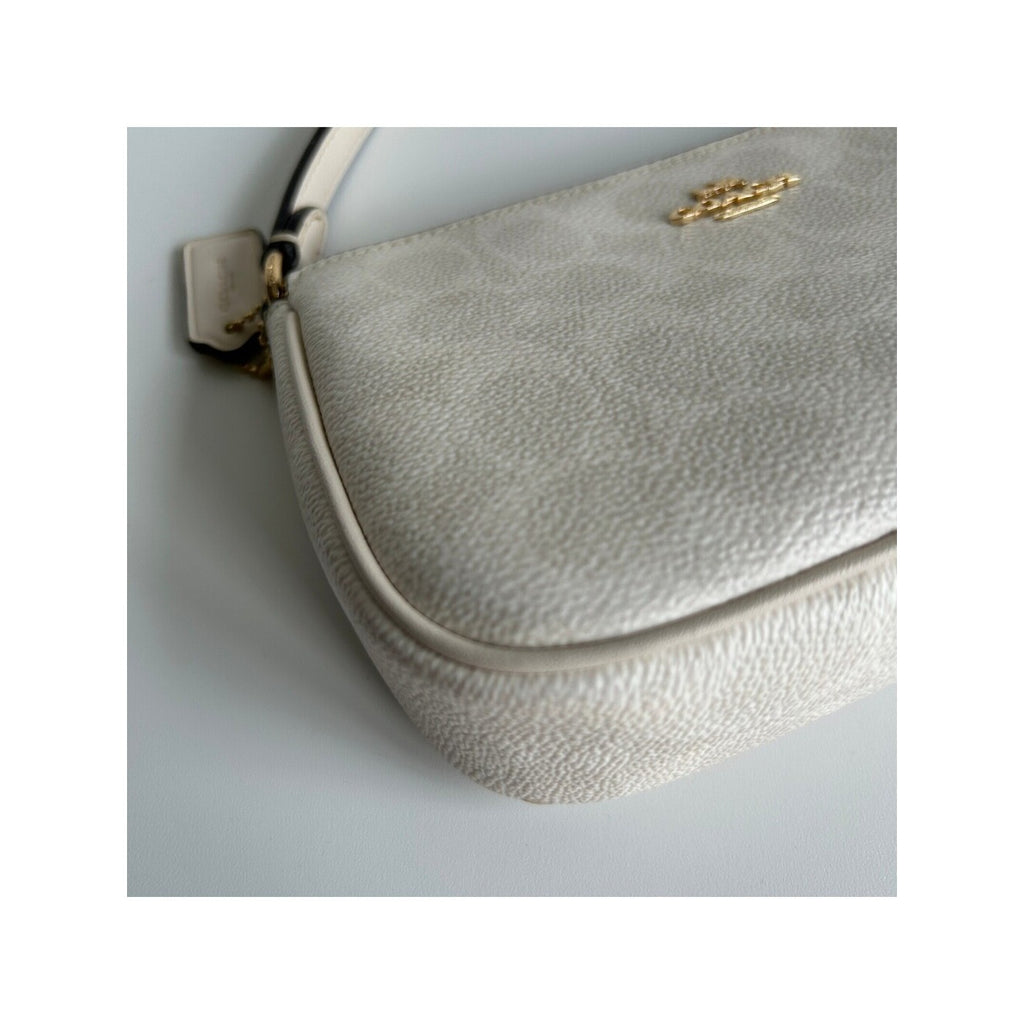 Coach Nolita 19 Chalk White Pebbled Leather Shoulder Bag Excellent