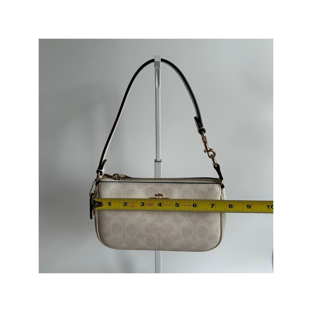 Coach Nolita 19 Chalk White Pebbled Leather Shoulder Bag Excellent