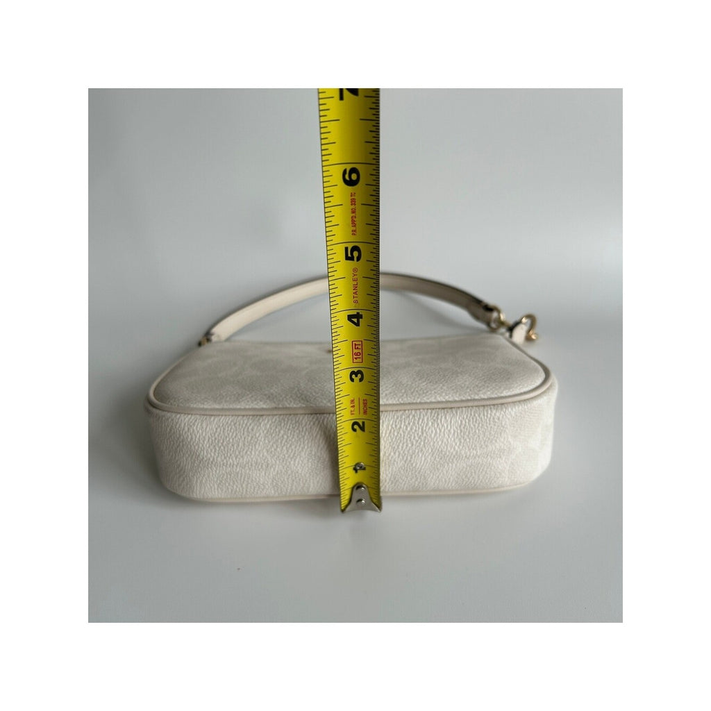 Coach Nolita 19 Chalk White Pebbled Leather Shoulder Bag Excellent