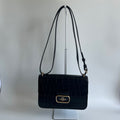 Coach Morgan Square Black Crocodile Embossed Leather Crossbody Bag Excellent