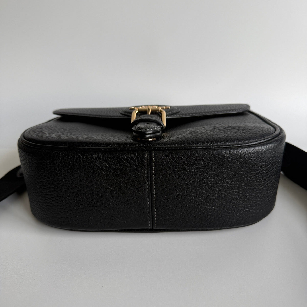 Coach Amelia Saddle Bag Black Soft Pebbled Leather Crossbody CP107