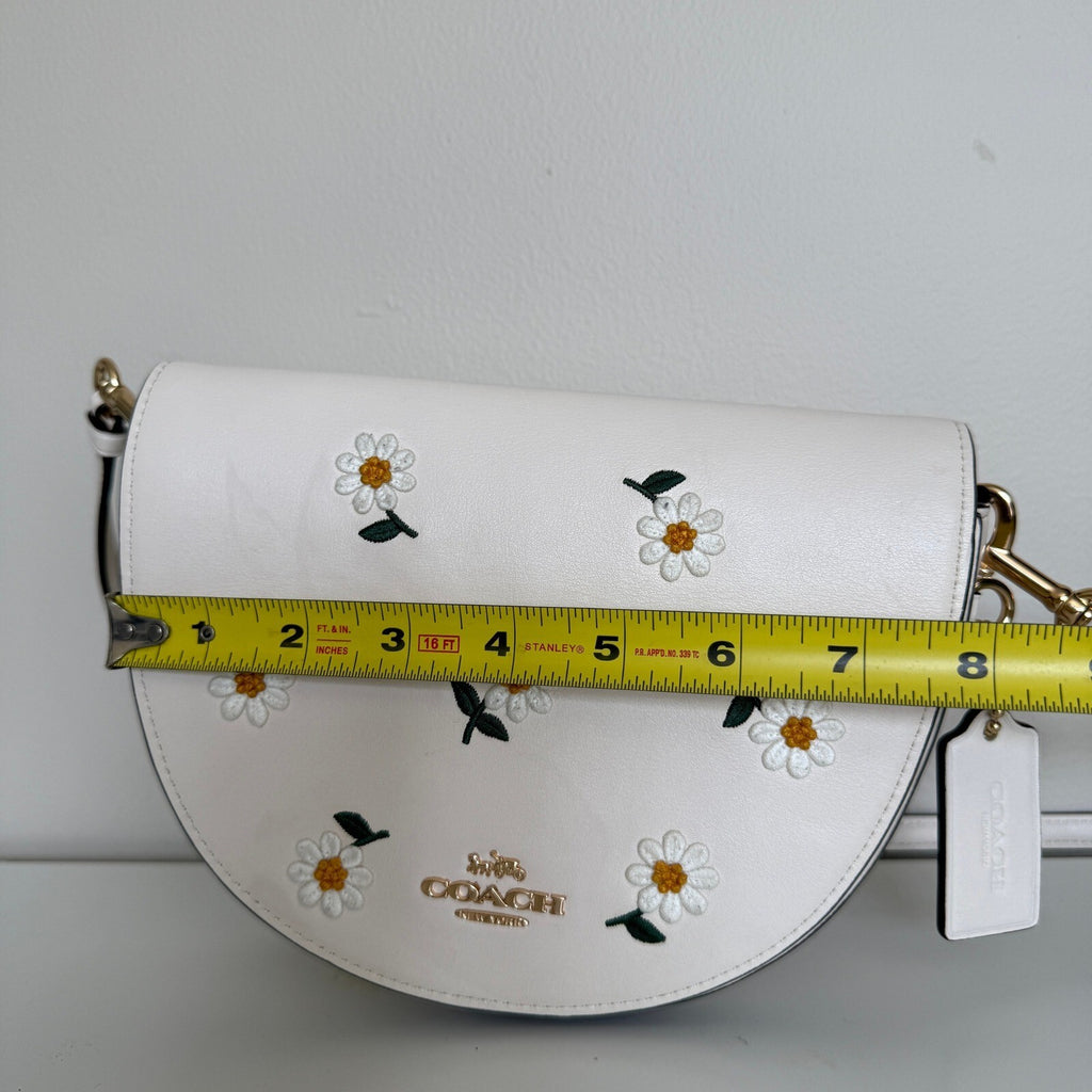 Coach Ellen Chalk Multi Leather Daisy Embroidery Crossbody Bag C2863