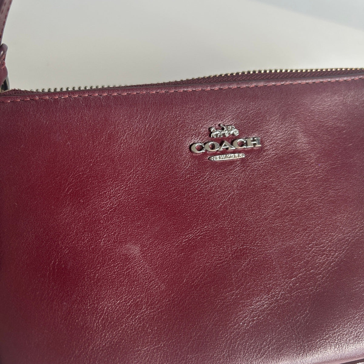 Coach Nolita 19 Burgundy Smooth Leather Shoulder Bag CCK95