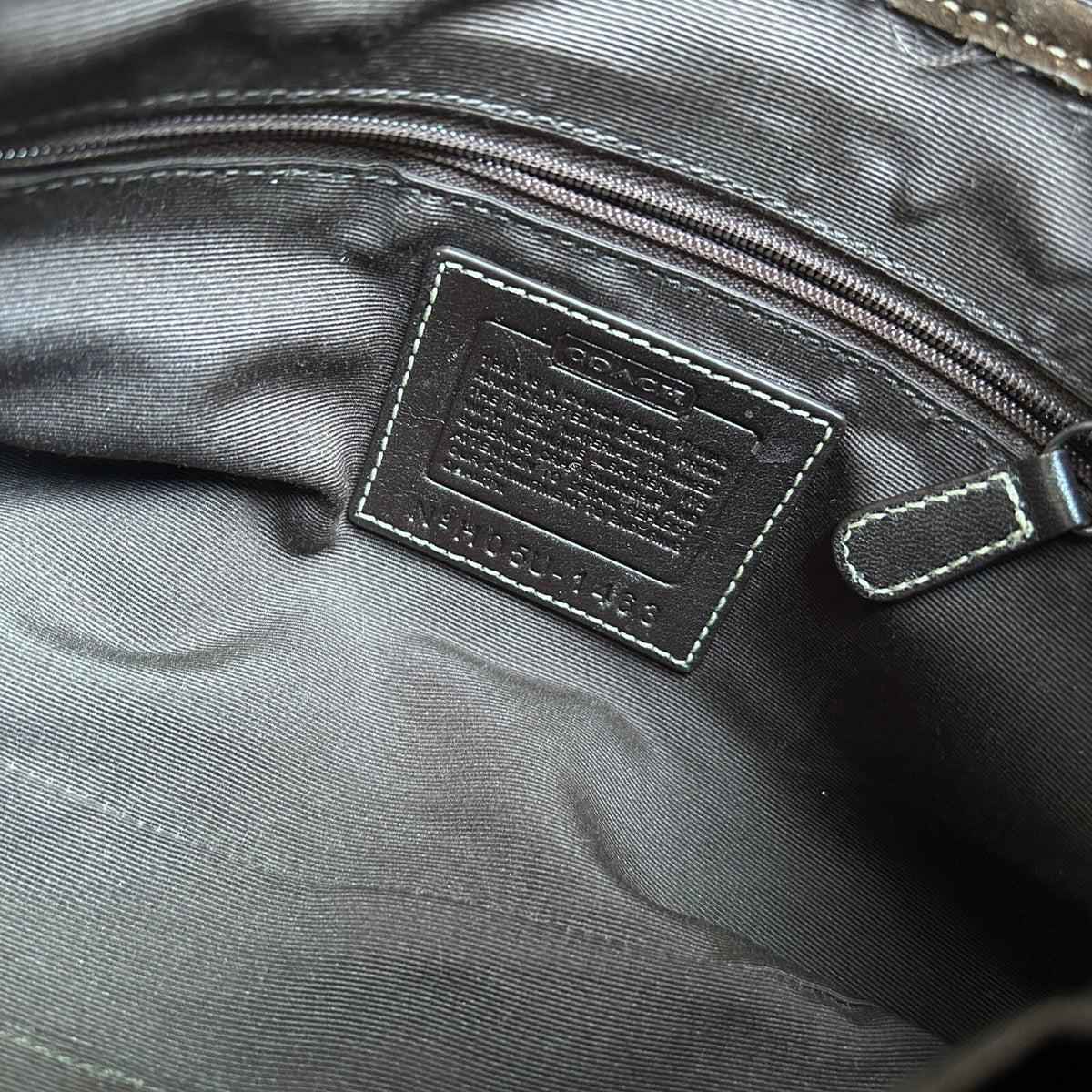Coach Soho Brown Signature Canvas Suede Flap Bag F10925