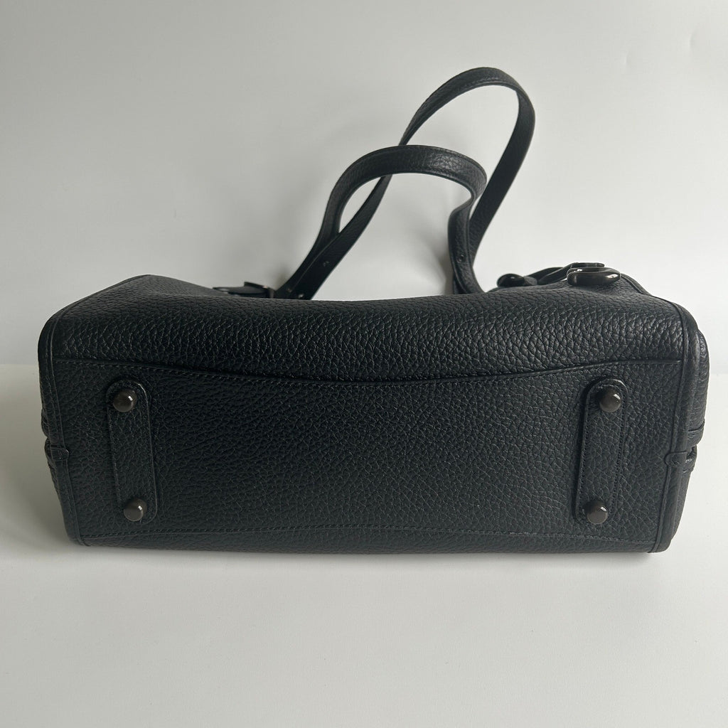 Coach Lori Shoulder Bag Black Pebble Leather C4824