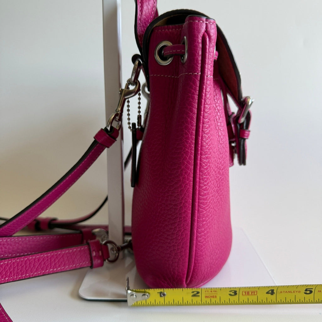 Coach Amelia Mini Backpack Fuchsia Pink Pebbled Leather CL408 Convertible Bag