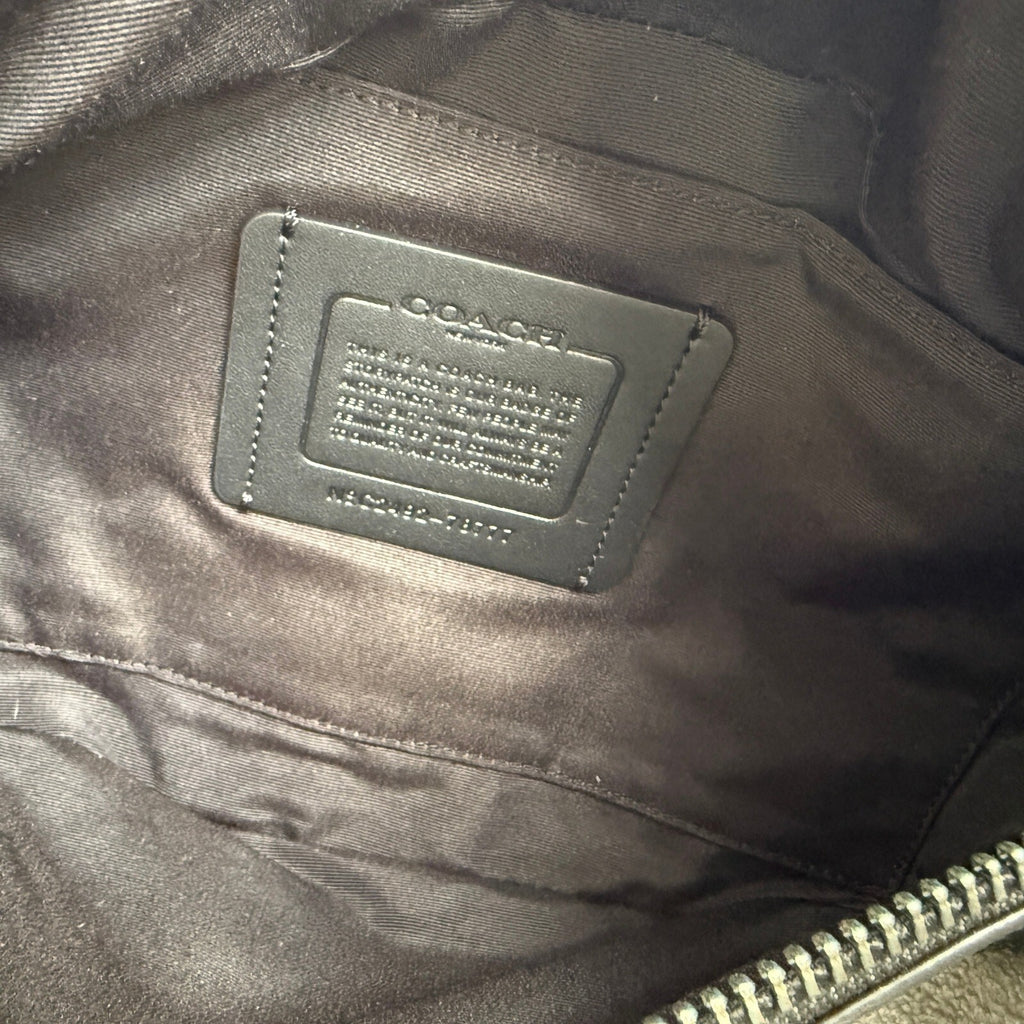 Coach Warren Belt Charcoal Black Signature Canvas Fanny Pack 78777