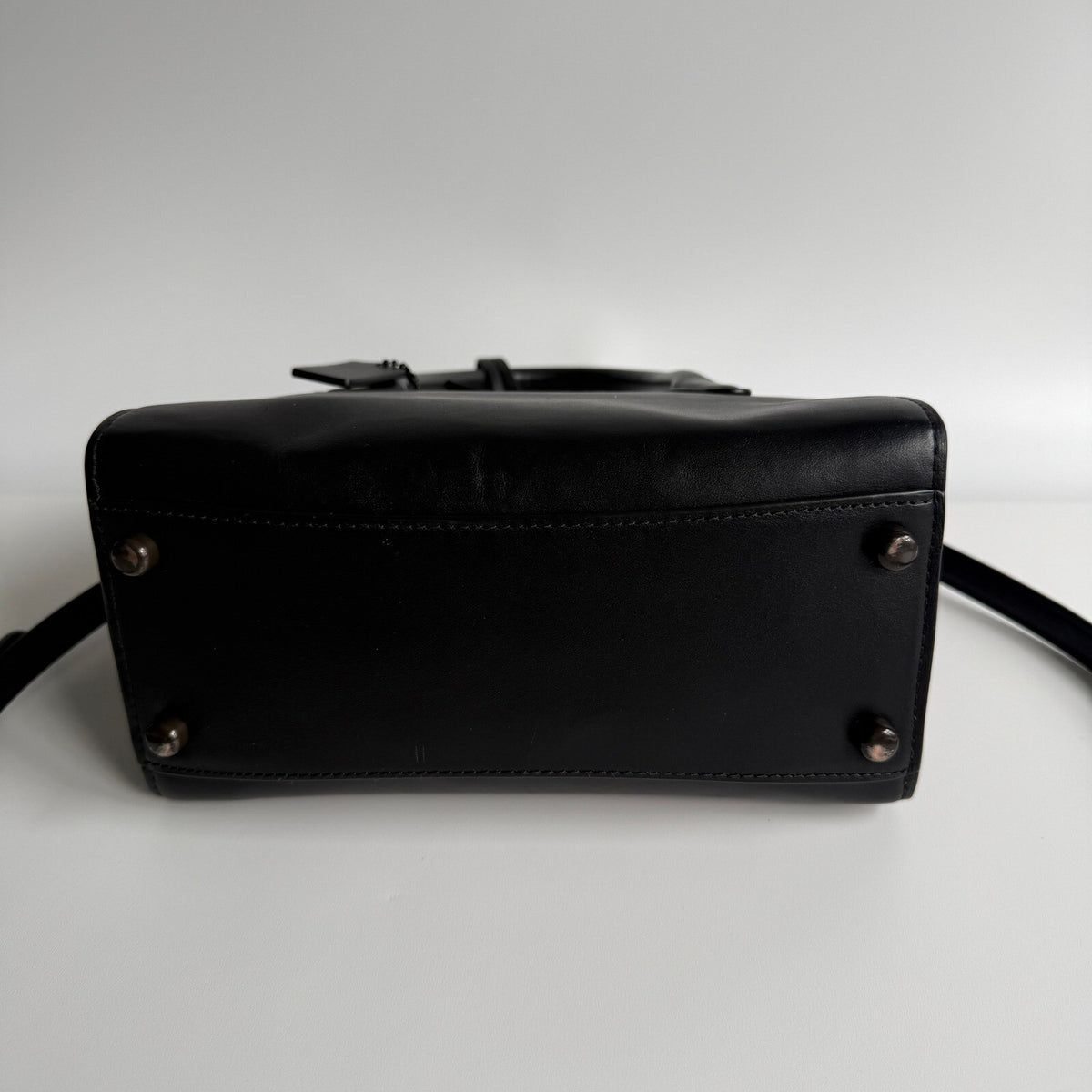 Coach Andrea Mini Carryall Black Leather Crossbody Satchel CO974