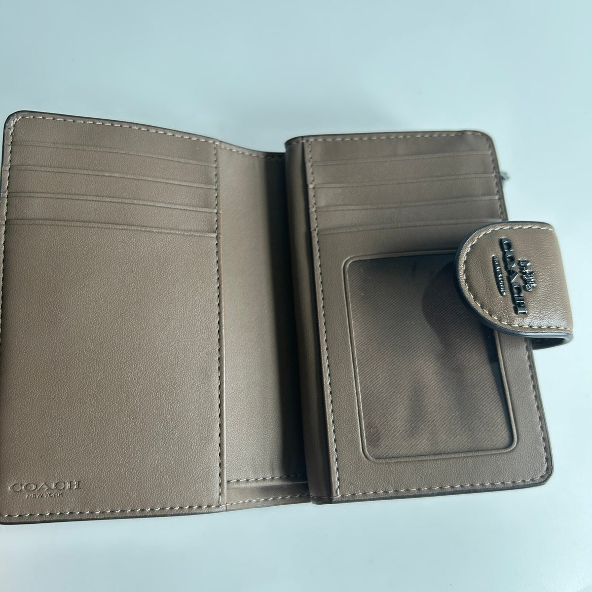 Coach Medium Corner Zip Bifold Wallet Tan Refined Leather CR791