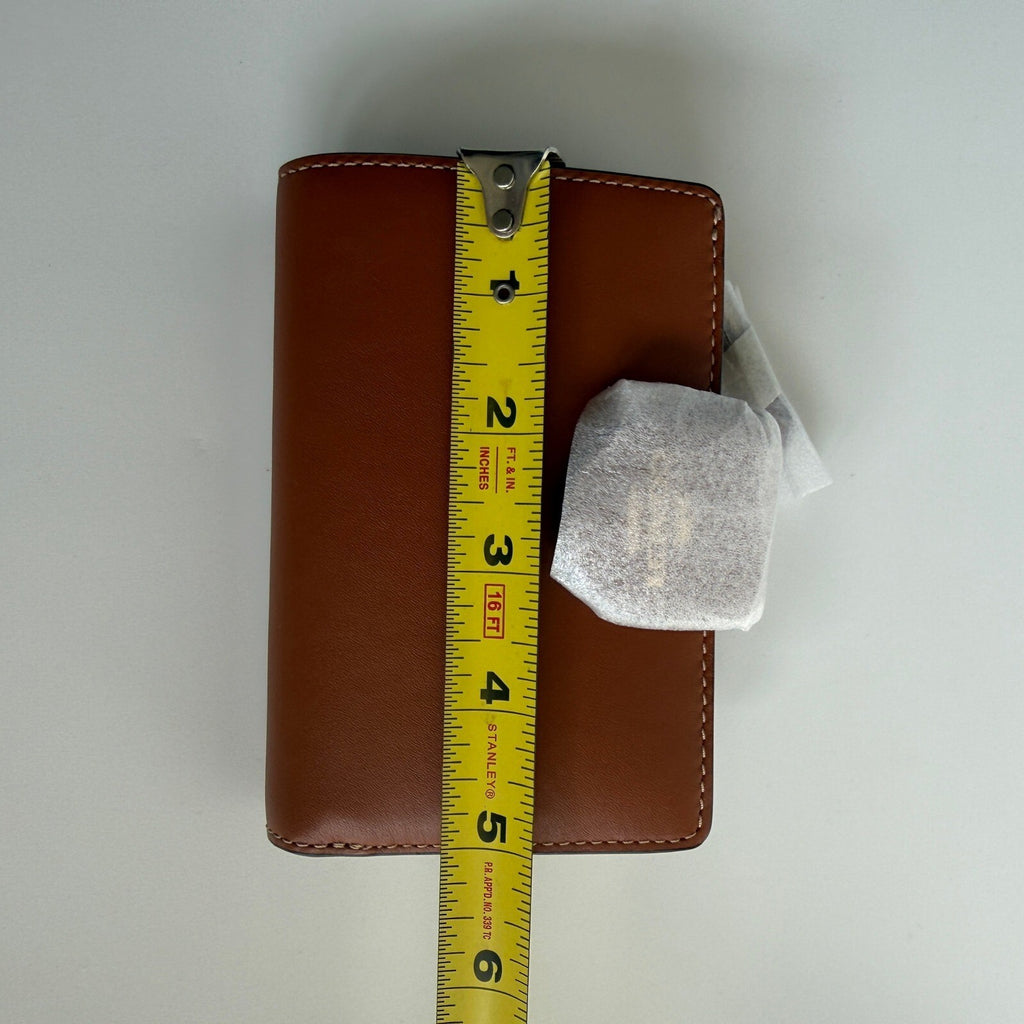 Coach Medium Corner Zip Bifold Wallet Tan Leather CBO32