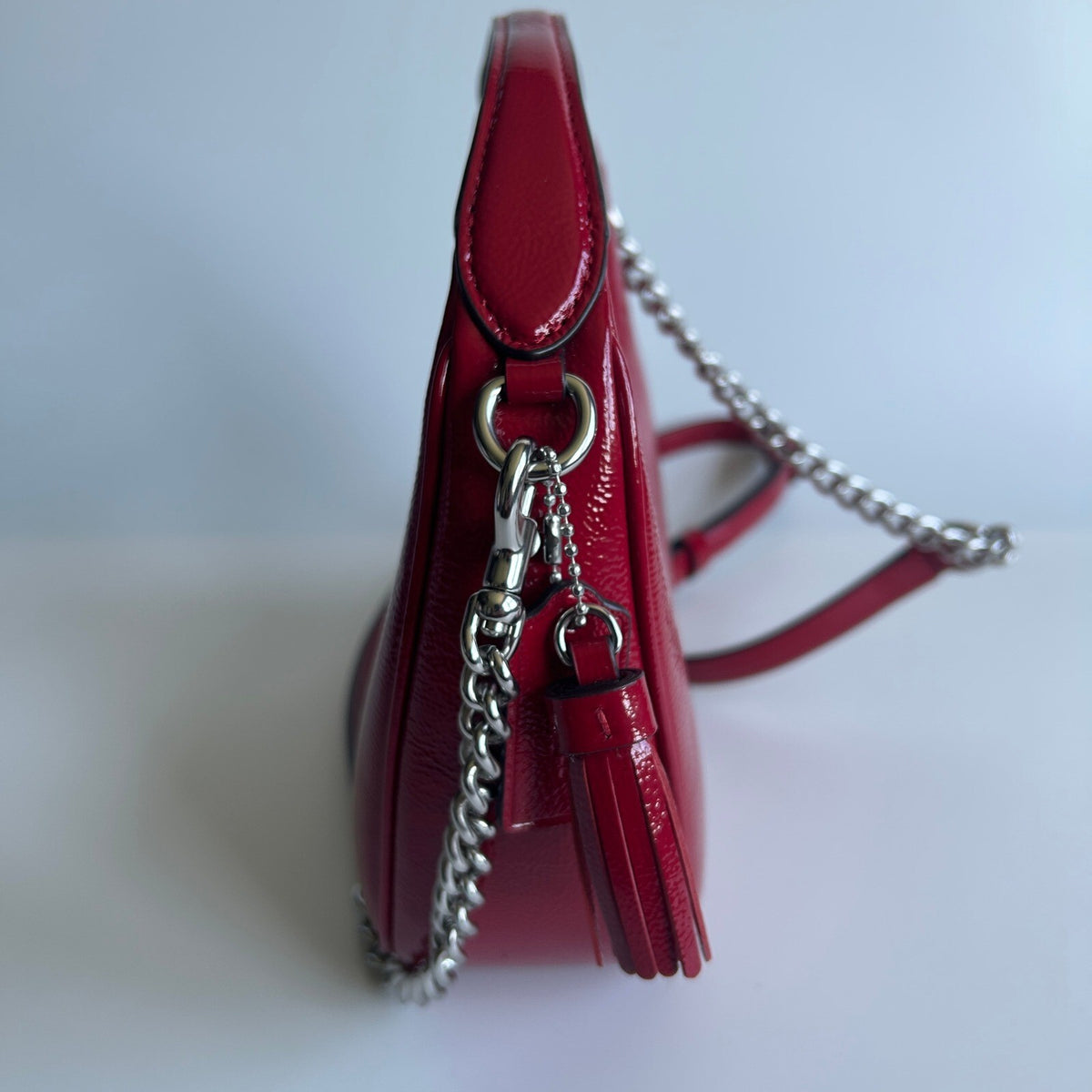 Coach Carmen Mini Crossbody Red Patent Leather Bag CW036