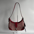 Coach Hamptons Hobo Ruby Ivory Signature Jacquard Shoulder Bag CY931