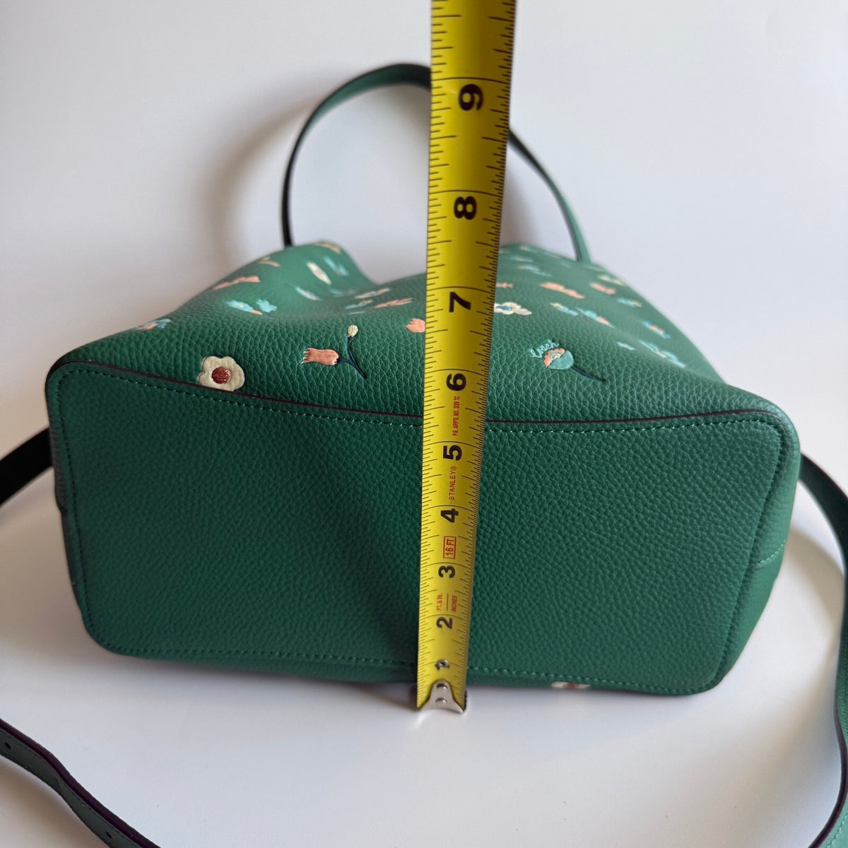 Coach Town Bucket Bag Green Multi Leather Mystical Floral C8214 Crossbody
