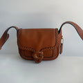 Coach Tabby Messenger 19 Burnished Amber Leather Braided Trim Bag CJ837