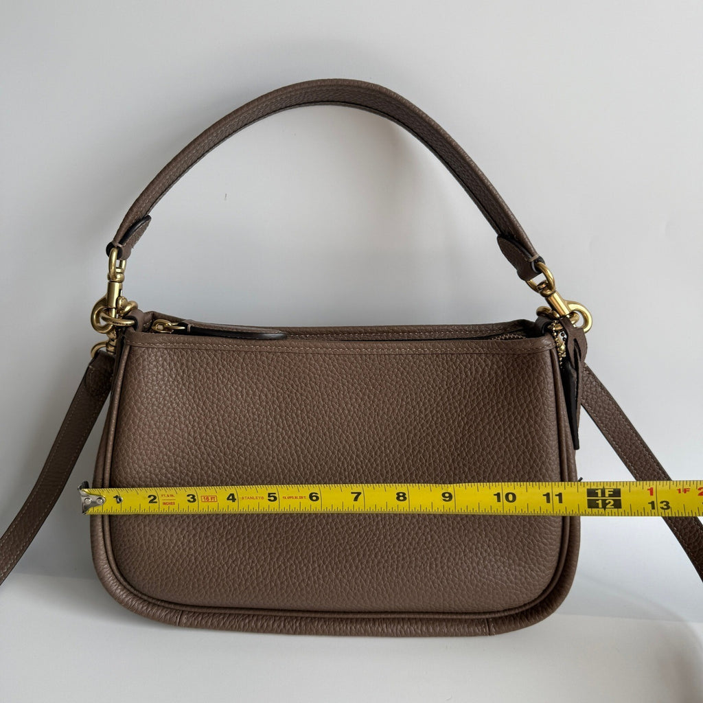 Coach Cary Crossbody Dark Stone Soft Pebble Leather CC437 Shoulder Bag
