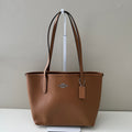 Coach Small City Tote Light Saddle Tan Leather Bag CT859