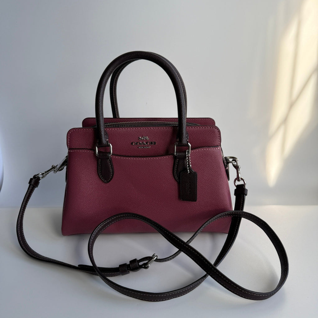 Coach Mini Darcie Carryall Light Raspberry Leather Bag CH173 Satchel Crossbody