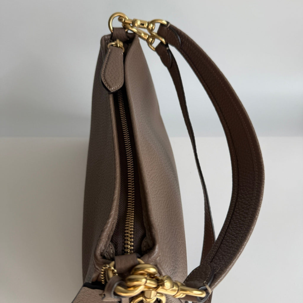 Coach Cary Crossbody Dark Stone Soft Pebble Leather CC437 Shoulder Bag