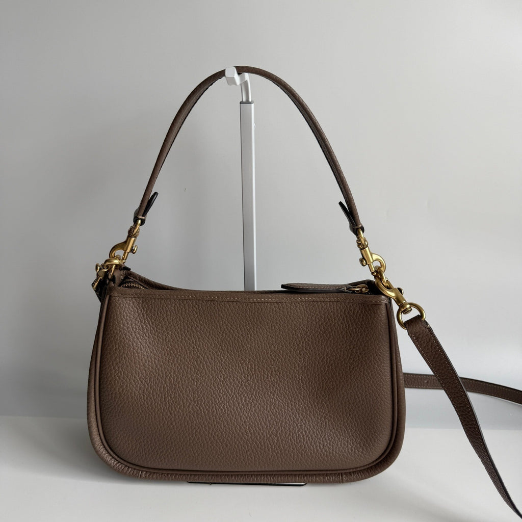 Coach Cary Crossbody Dark Stone Soft Pebble Leather CC437 Shoulder Bag