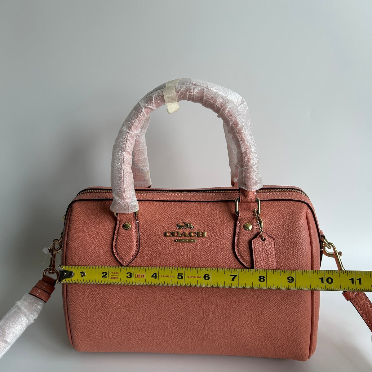 Coach Rowan Satchel Light Coral Crossgrain Leather Bag CH282