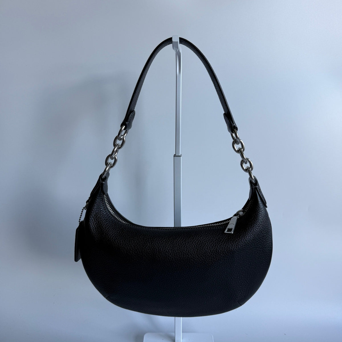 Coach Mini Payton Black Pebble Leather Shoulder Bag CEL088
