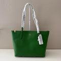 Coach Zip Top Tote Kelly Green Crossgrain Leather Bag 4454