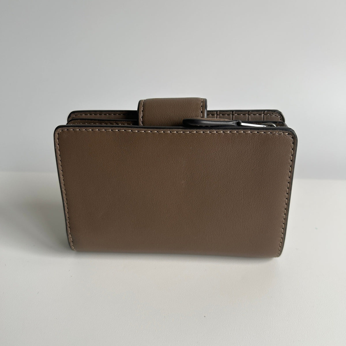 Coach Medium Corner Zip Bifold Wallet Tan Refined Leather CR791