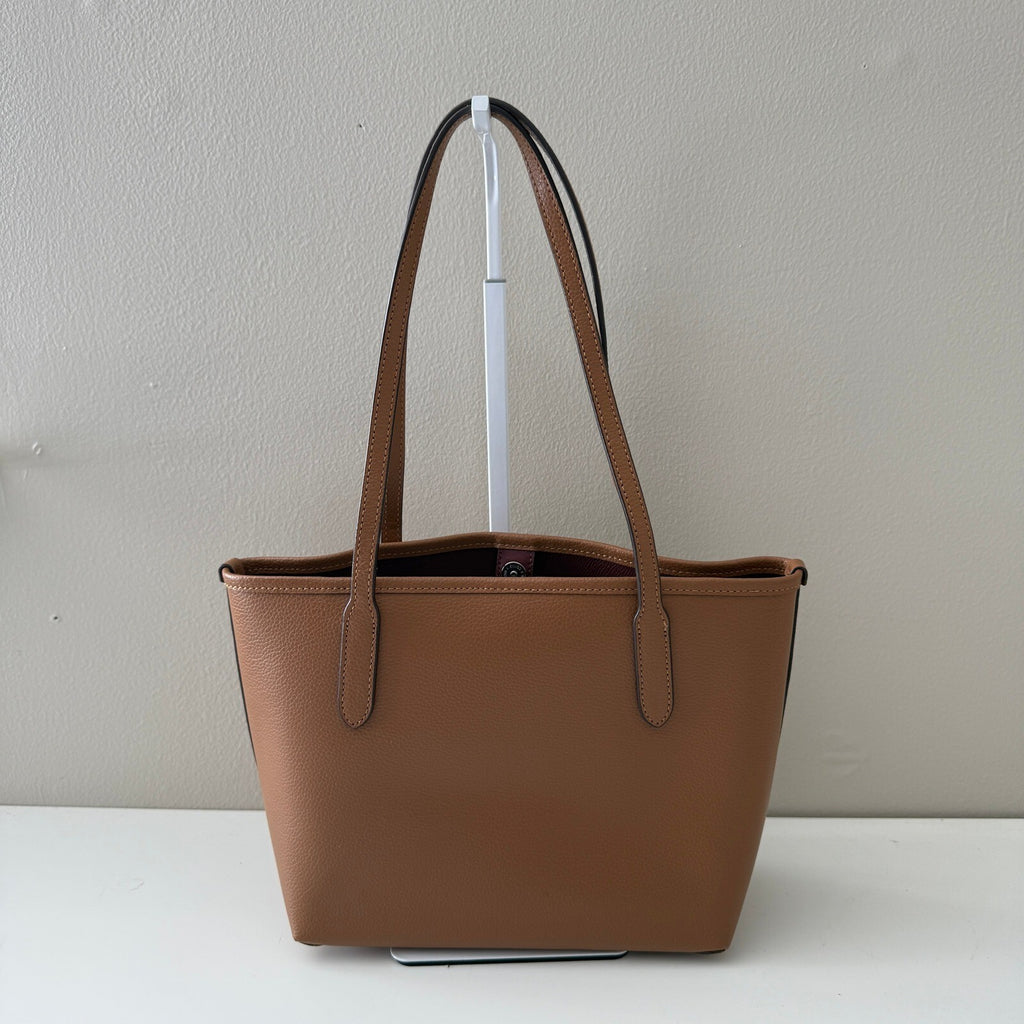 Coach Small City Tote Light Saddle Tan Leather Bag CT859