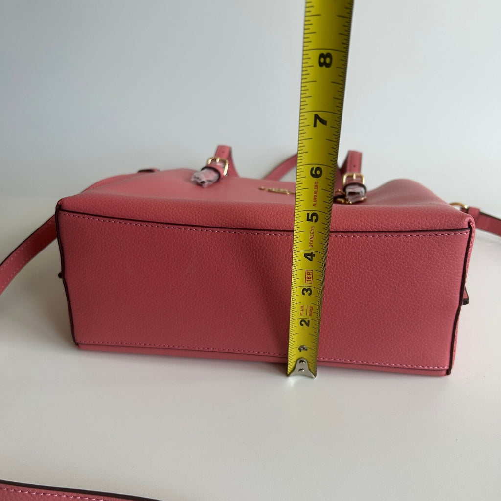Coach Mollie Tote 25 Pink Taffy Pebble Leather Crossbody Bag C4084