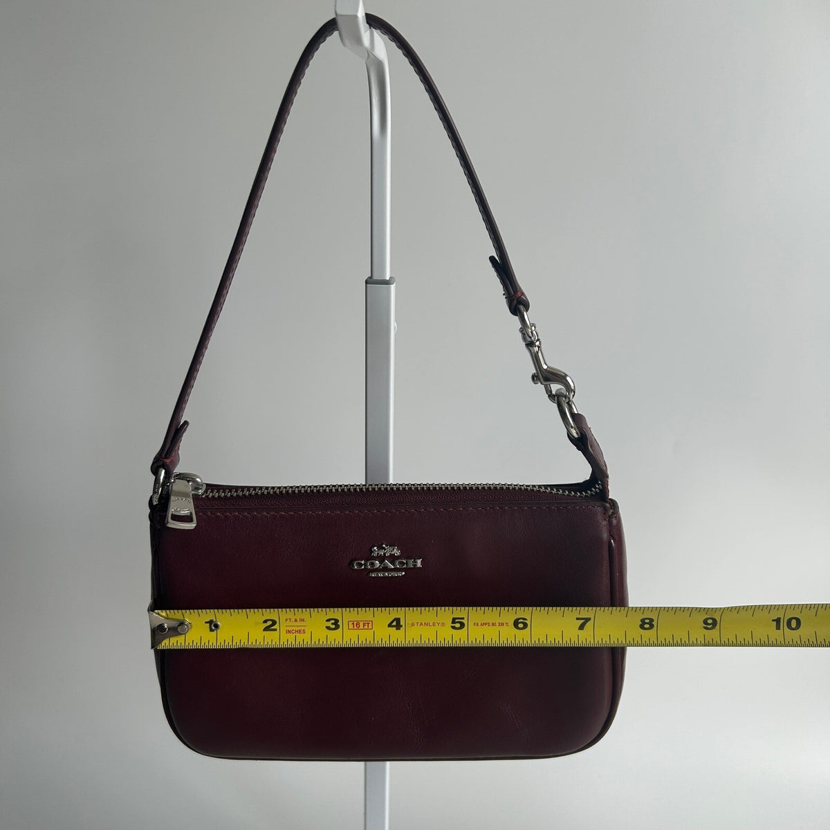 Coach Nolita 19 Burgundy Smooth Leather Shoulder Bag CCK95