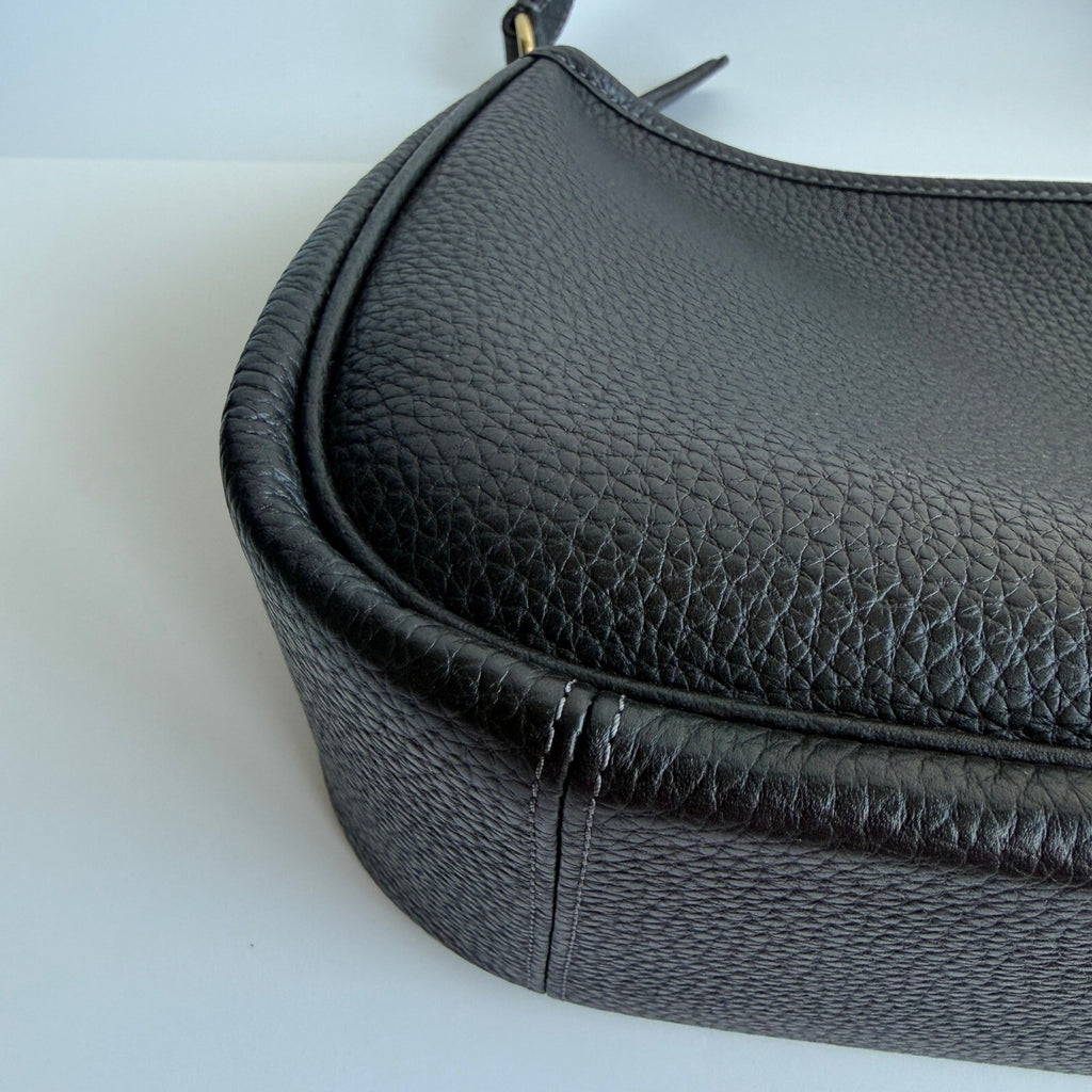 Coach Cary Crossbody Black Soft Pebble Leather Bag CC437